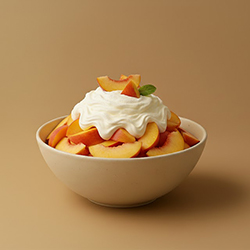 Melocotón con Crema